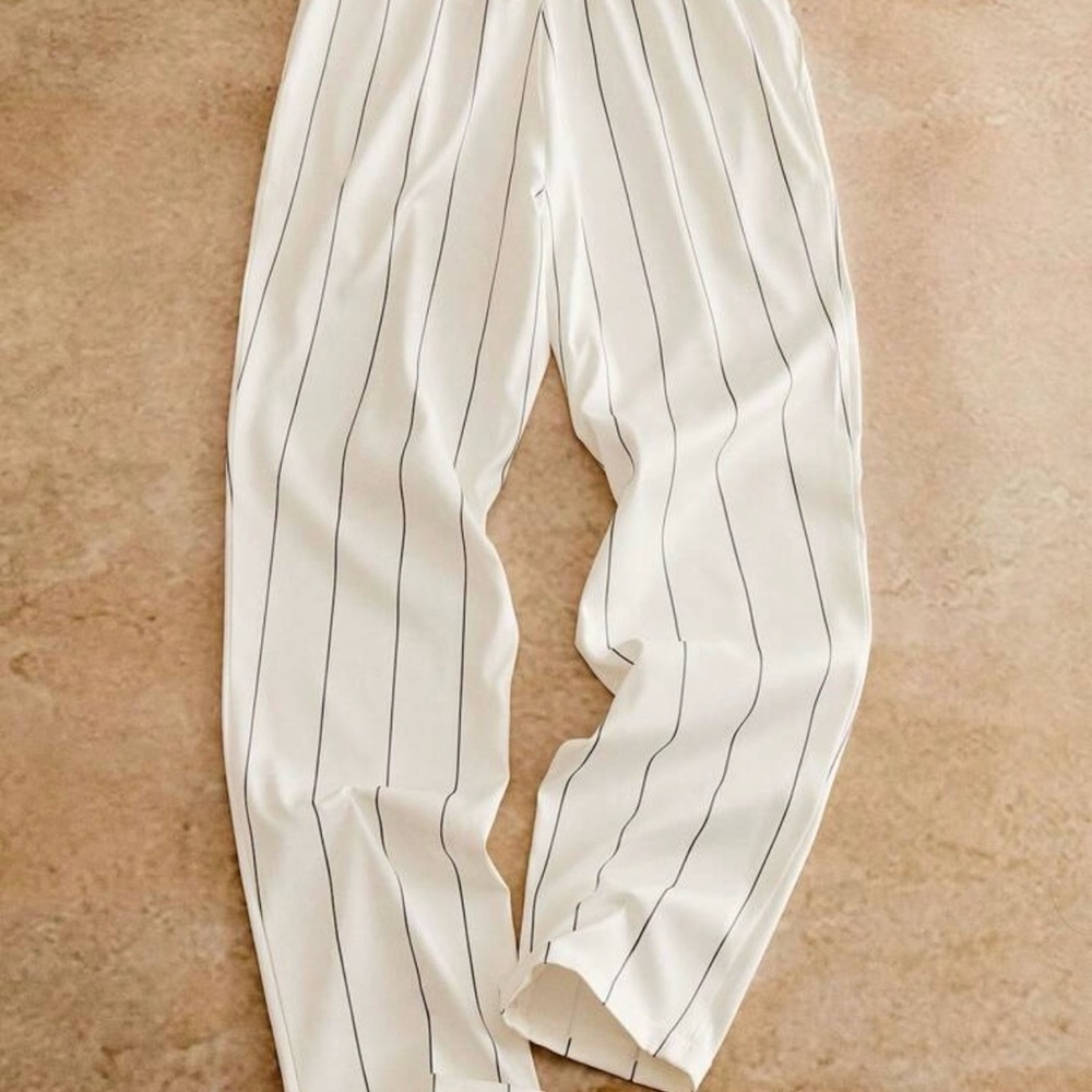 White Striped Pants - Picture 2 of 5